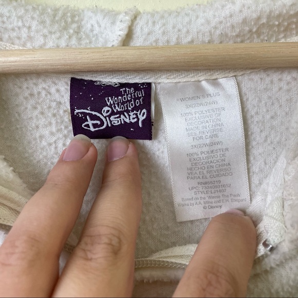 Vintage Disney’s Winnie the Pooh Eeyore Fleece Zip-Up Sweatshirt in 3X - Picture 4 of 6